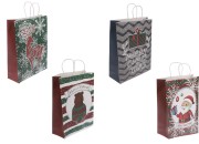 Papirne poklon kese sa Božićnim motivima, dimenzija 315x115x420 mm sa ručkom - 12 kom-slika_proizvoda