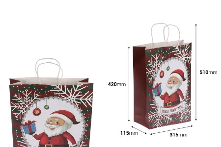 Papirne poklon kese sa Božićnim motivima, dimenzija 315x115x420 mm sa ručkom - 12 kom-dimenzije_slike
