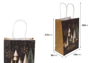 Papirne kese sa Božićnim motivima, dimenzija 150x80x210 mm sa ručkom - 12 kom Papirne kese sa Božićnim motivima, dimenzija 150x80x210 mm sa ručkom - 12 kom