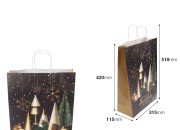 Papirne kese sa Božićnim motivima, dimenzija 315x115x420 mm sa ručkom - 12 kom