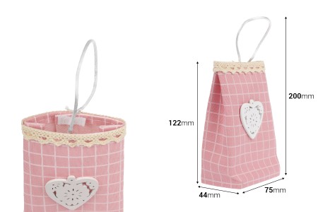 Ručno izrađene vrećice roze boje, 75x44x122mm - 12 kom-dimenzije_slike