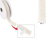 Bež čipka širine 20mm sa samolepljivom trakom - komad je 4,6 metara-dimenzije_slike