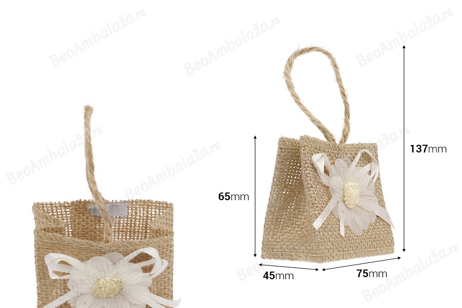 Ručno izrađene platnene vrećice 75x45x65mm - 12 kom-dimenzije_slike
