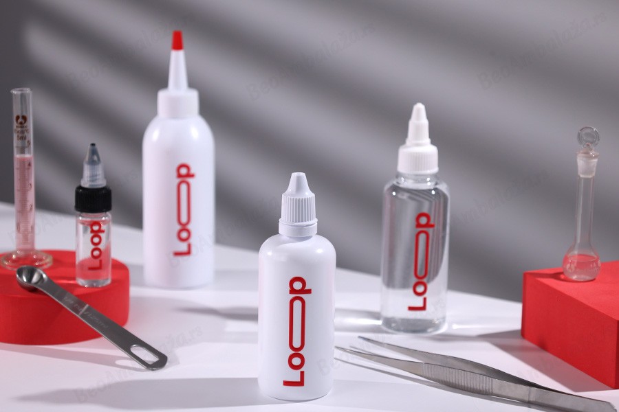 Plastična PET bočica 30mL sa crnim "unicorn" poklopcem za elektronsku cigaretu - 50 kom-grupa_slika