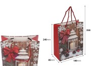 Božićne papirne poklon kese sa fenjerom, dimenzija 180x85x240 mm (210 g) sa ručkom - 12 kom-dimenzije_slike