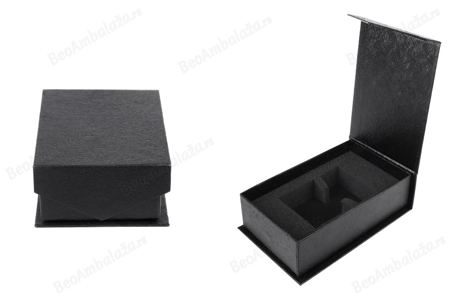 Luksuzna crna kutija 139x89x45mm sa magnetnim zatvaranjem (za bočicu za parfeme od 50 ml) - 10 kom-slika_proizvoda