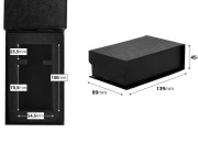Luksuzna crna kutija 139x89x45mm sa magnetnim zatvaranjem, za bočicu za parfeme od 50mL