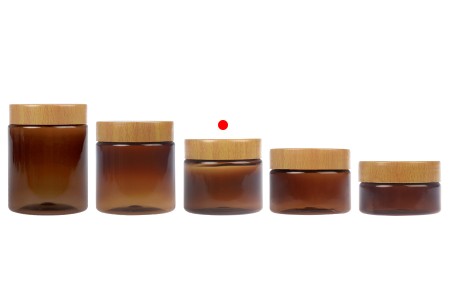 Karamel PET teglica 150 mL sa zatvaračem sa dezenom drveta i plastičnim međupoklopcem - 12 kom-grupa_slika