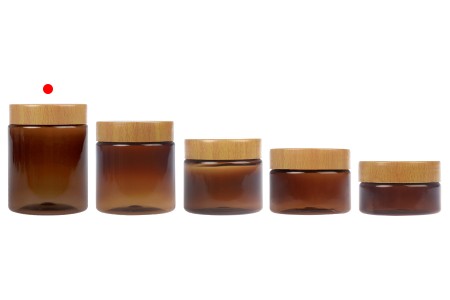 Karamel PET teglica 250 mL sa zatvaračem sa dezenom drveta i plastičnim međupoklopcem - 12 kom-grupa_slika