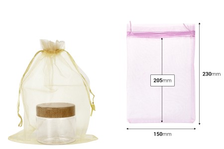 Vrećice od tila 150x230mm u različitim bojama - 100 kom-dimenzije_slike