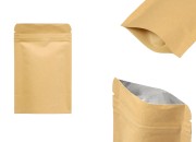 Kraft DoyPack kesice 90x30x140 mm sa zip zatvaranjem, unutrašnjom aluminijumskom oblogom, ovalnim dnom i sa mogućnošću termo zatvaranja – 50 kom-slika_proizvoda