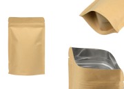 Kraft DoyPack kesice 130x40x210 mm sa zip zatvaranjem, unutrašnjom aluminijumskom oblogom, ovalnim dnom i sa mogućnošću termo zatvaranja – 50 kom-slika_proizvoda