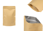Kraft DoyPack kesice sa zip zatvaranjem, unutrašnjom aluminijumskom oblogom, ovalnim dnom i sa mogućnošću termo zatvaranja 150x40x240 mm – 50 kom-slika_proizvoda