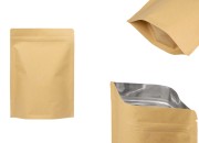 Kraft DoyPack kesice sa zip zatvaranjem, unutrašnjom aluminijumskom oblogom, ovalnim dnom i sa mogućnošću termo zatvaranja 170x40x240 mm – 50 kom-slika_proizvoda
