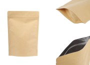 Kraft DoyPack kesice 180x40x260 mm sa zip zatvaranjem, unutrašnjom aluminijumskom oblogom, ovalnim dnom i sa mogućnošću termo zatvaranja – 50 kom-slika_proizvoda