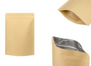 Kraft DoyPack kesice 180x40x260 mm sa zip zatvaranjem, unutrašnjom aluminijumskom oblogom, ovalnim dnom i sa mogućnošću termo zatvaranja – 50 kom-slika_proizvoda