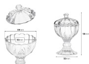 Staklena fondanjera 98x59 mm sa postoljem i poklopcem-dimenzije_slike
