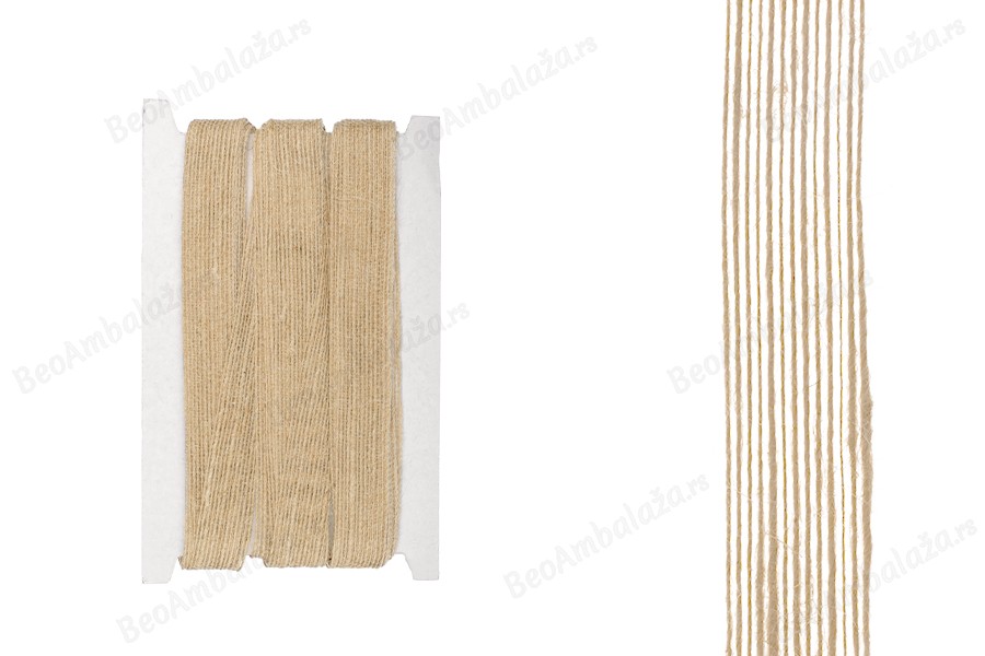 Ukrasna “gro”  traka od lana, braon boje, 22mmx10m-slika_proizvoda