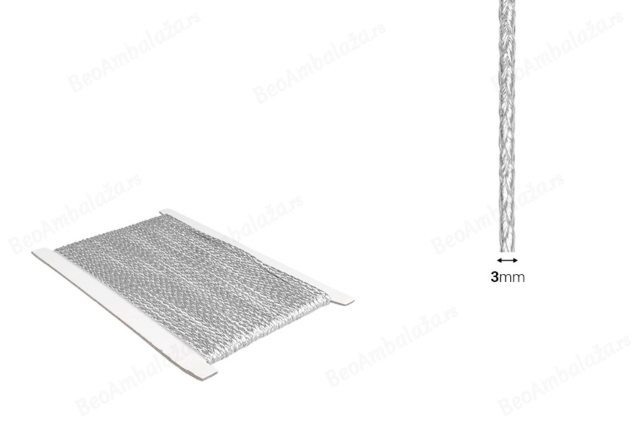 Ukrasni pleteni kanap sa metalnom presvlakom, 3mmx10m-dimenzije_slike