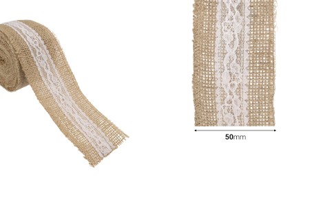 Traka od jute sa čipkom, 50 mm (1 komad je 5m)-dimenzije_slike