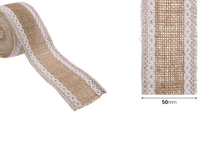 Traka od jute sa čipkom, 50 mm (1 komad je 5m)-dimenzije_slike