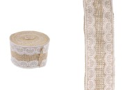 Traka od jute sa čipkom, 60 mm (1 komad je 5m)-slika_proizvoda