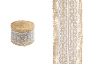 Traka od jute sa čipkom, 65 mm (1 komad je 5m)-slika_proizvoda