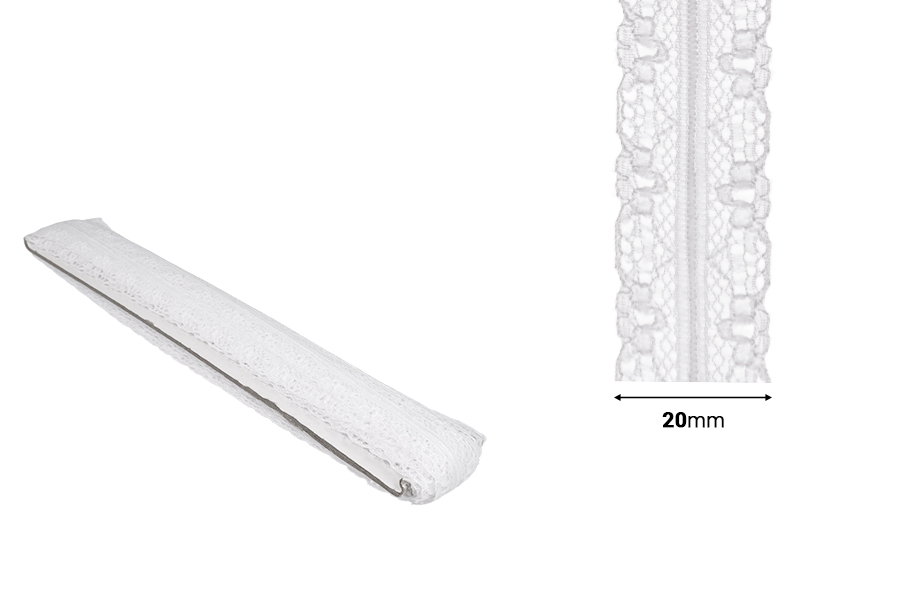 Mekana najlonska čipka, širine 20mm - komad je 10 metara-dimenzije_slike