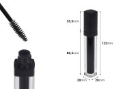 Bočica 10mL sa četkicom za maskaru sa crnim zatvaračem - 6 kom Bočica 10mL sa četkicom za maskaru sa crnim zatvaračem - 6 kom