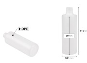 Plastična poluprovidna flašica 100mL (PP 18) - 12 kom-dimenzije_slike