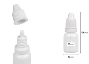 Plastična flašica 10mL, sa zatvaračem i kapalicom - 100 kom-dimenzije_slike
