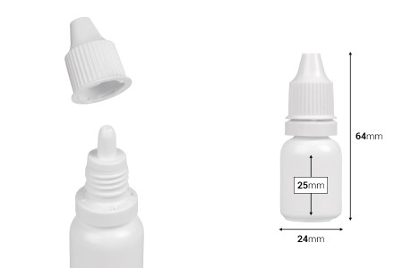 Plastična flašica 10mL, sa zatvaračem i kapalicom - 100 kom-dimenzije_slike