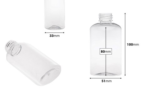Providna plastična flaša 100mL (24/410) - 12 kom-dimenzije_slike