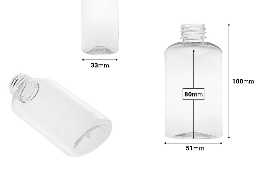 Providna plastična flaša 100mL (24/410) - 12 kom-dimenzije_slike