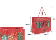Božićne papirne poklon kese, dimenzija 230x100x180 mm (210 g) sa ručkom - 12 kom raznih motiva-dimenzije_slike