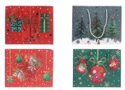 Božićne papirne poklon kese, dimenzija 230x100x180 mm (210 g) sa ručkom - 12 kom raznih motiva-grupa_slika