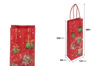 Božićna papirna kesa za flaše vina 120x80x360mm (210 g) - 12 kom u raznim dezenima-dimenzije_slike