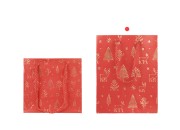 Božićna papirna poklon-kesa 180x100x230 mm sa ručkom od kanapa – 12 komada, različite boje-grupa_slika