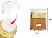 Plastična airless bočica 30mL sa poklopcem u zlatnoj boji-dimenzije_slike
