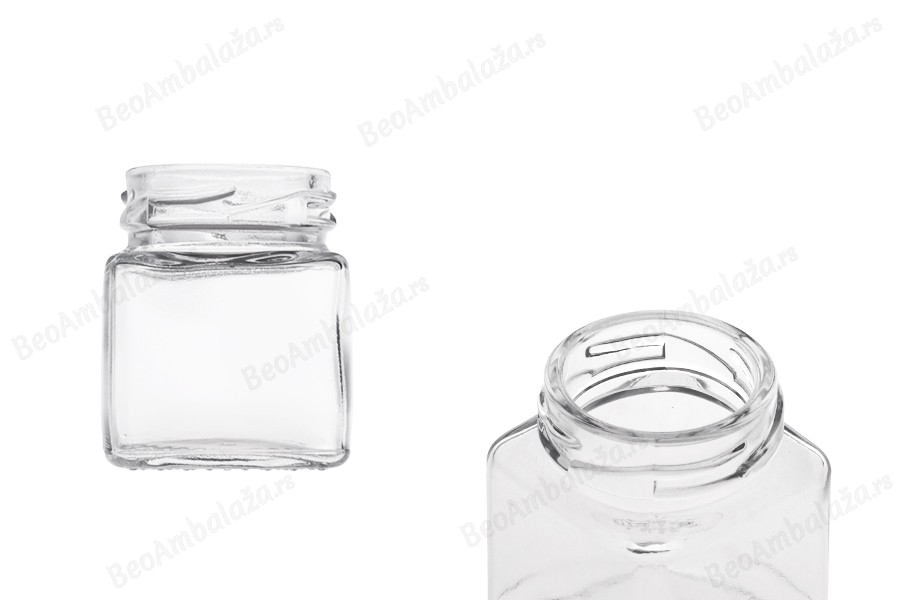 Staklena kockasta teglica 50mL 56x45 mm bez zatvarača-slika_proizvoda