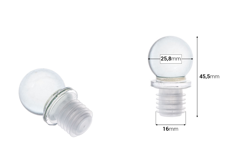 Stakleni okrugli čep f16 mm-dimenzije_slike