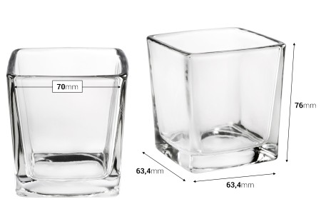 Dekorativna staklena posuda za svećice, 70x76 mm-dimenzije_slike