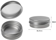 Aluminijumska kutijica 30mL sa unutrašnjom zaptivkom i zatvaračem u više boja - 12 kom-dimenzije_slike