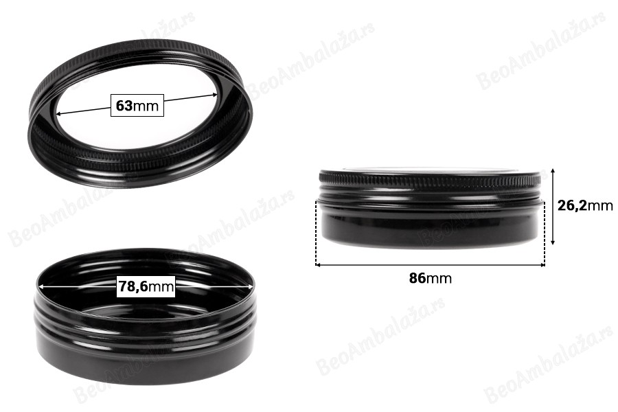 Aluminijumska kutijica 100mL sa prozorom na poklopcu -12 kom-dimenzije_slike