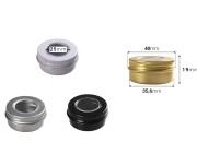Aluminijumska kutijica 15mL sa prozorom na zatvaraču - 15 kom-dimenzije_slike