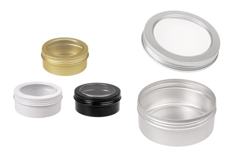 Aluminijumska kutija 150mL sa prozorom na poklopcu - 12 kom-slika_proizvoda