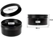 Aluminijumska kutija 200mL sa prozorom na poklopcu - 12 kom-dimenzije_slike