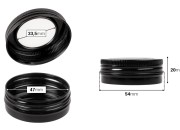 Aluminjumska kutijica 30mL sa prozorom na poklopcu -12 kom-dimenzije_slike