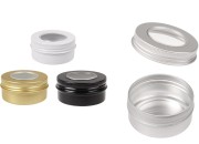 Aluminijumska kutijica 50mL sa prozorom na poklopcu - 12 kom-slika_proizvoda