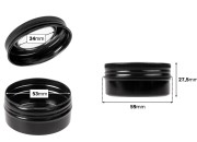 Aluminijumska kutijica 50mL sa prozorom na poklopcu - 12 kom-dimenzije_slike